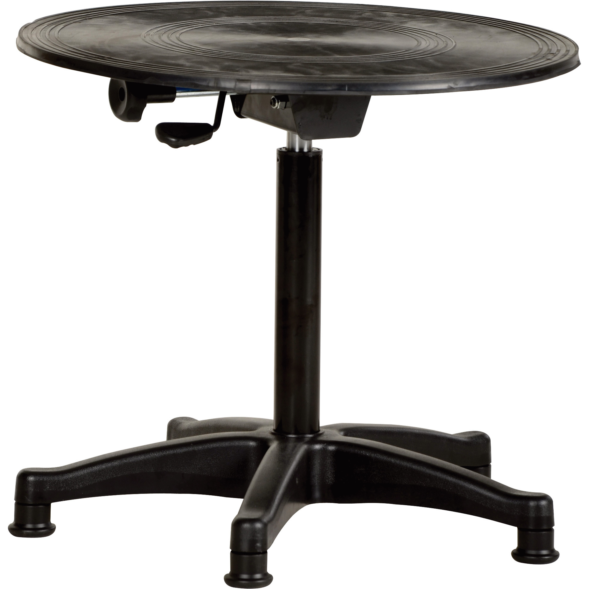 Vestil Heavy-Duty Manual Turntable with Pedestal - 300-Lb. Capacity, 18in. Dia., Adjustable Height, Model# TT-18-CPED